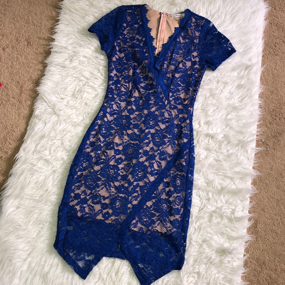 Royal blue dainty hooligan mini dress